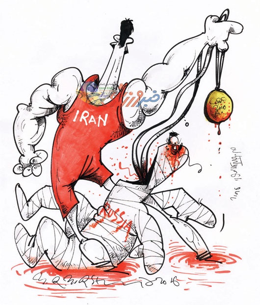 کاریکاتور / چه کرد حسن یزدانی با حریف روس!
