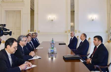 دیدار محمود واعظی با رییس جمهوری آذربایجان در باکو