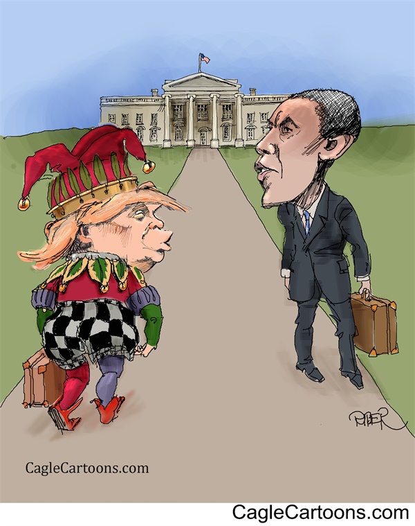 کاریکاتور / تیپ جدید ترامپ برای ورود به کاخ سفید!