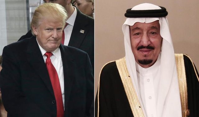 گفتگوی ترامپ و پادشاه عربستان درخصوص ایجاد مناطق امن در سوریه و یمن