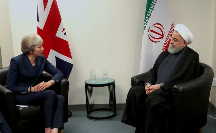 روحانی در دیدار نخست وزیر انگلیس: تلاش مشترک برای اجرای برجام، مهمترین موضوع در روابط ایران و اروپا است